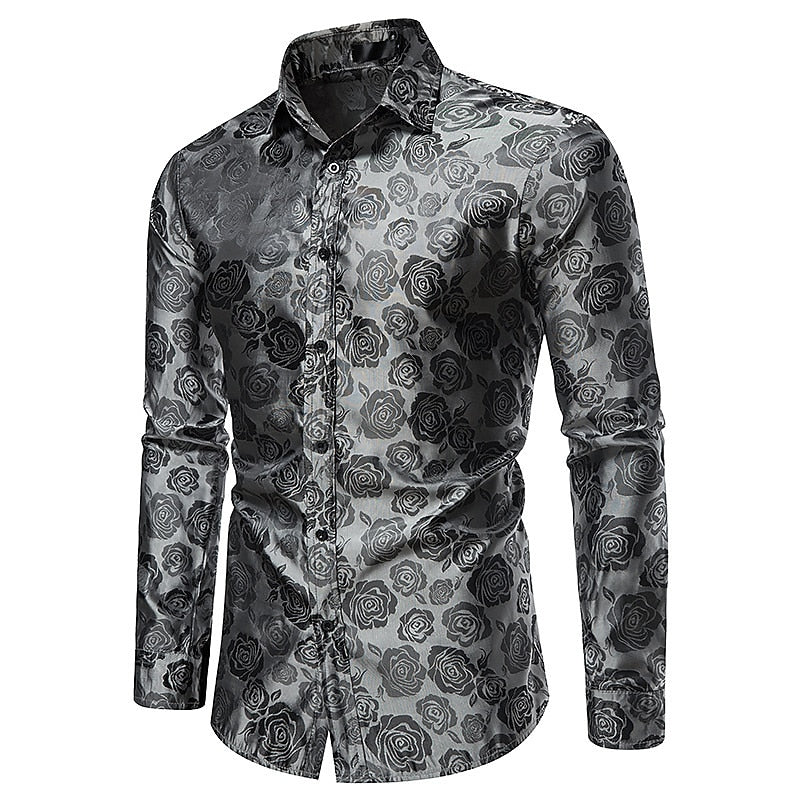 Men’s long sleeve gloss finish shirt for special occasions