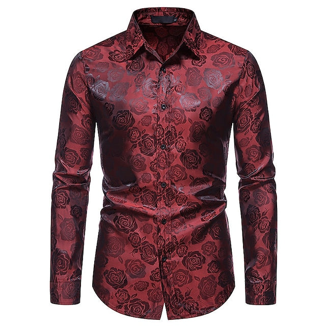 Men’s long sleeve gloss finish shirt for special occasions