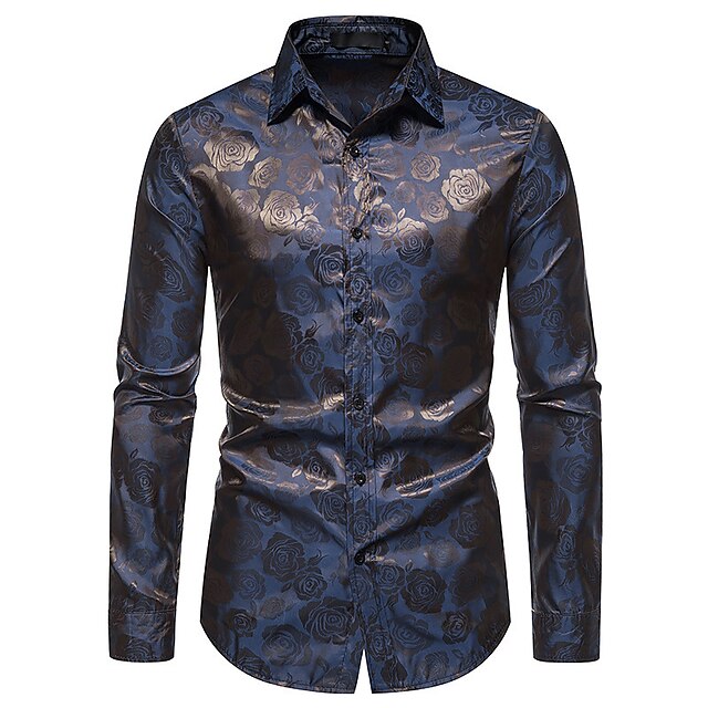 Men’s long sleeve gloss finish shirt for special occasions