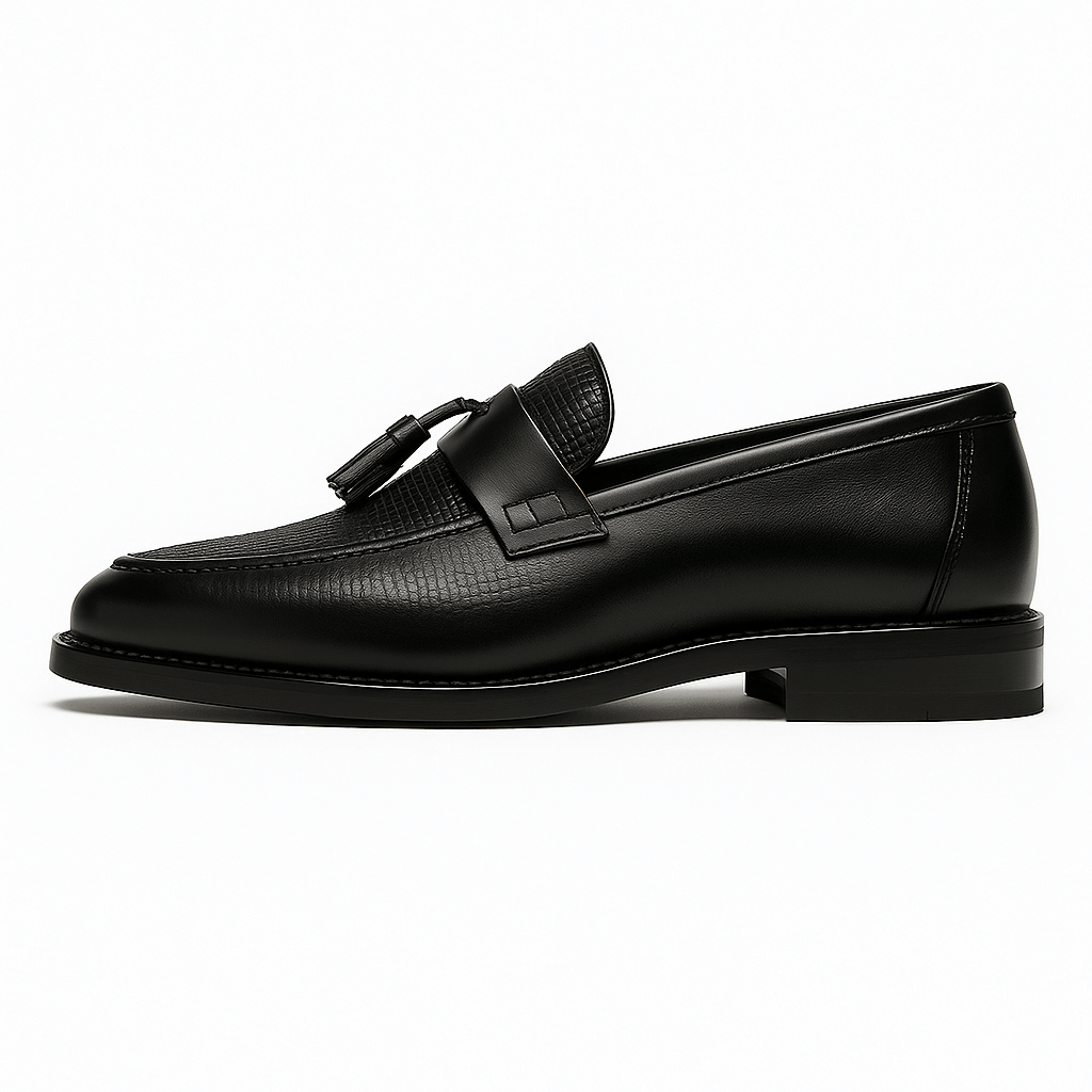 Men’s classic slip-on woven tassel loafers in brown